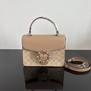 Coach Monogram Flap Bag Crossbody Shoulder Chic